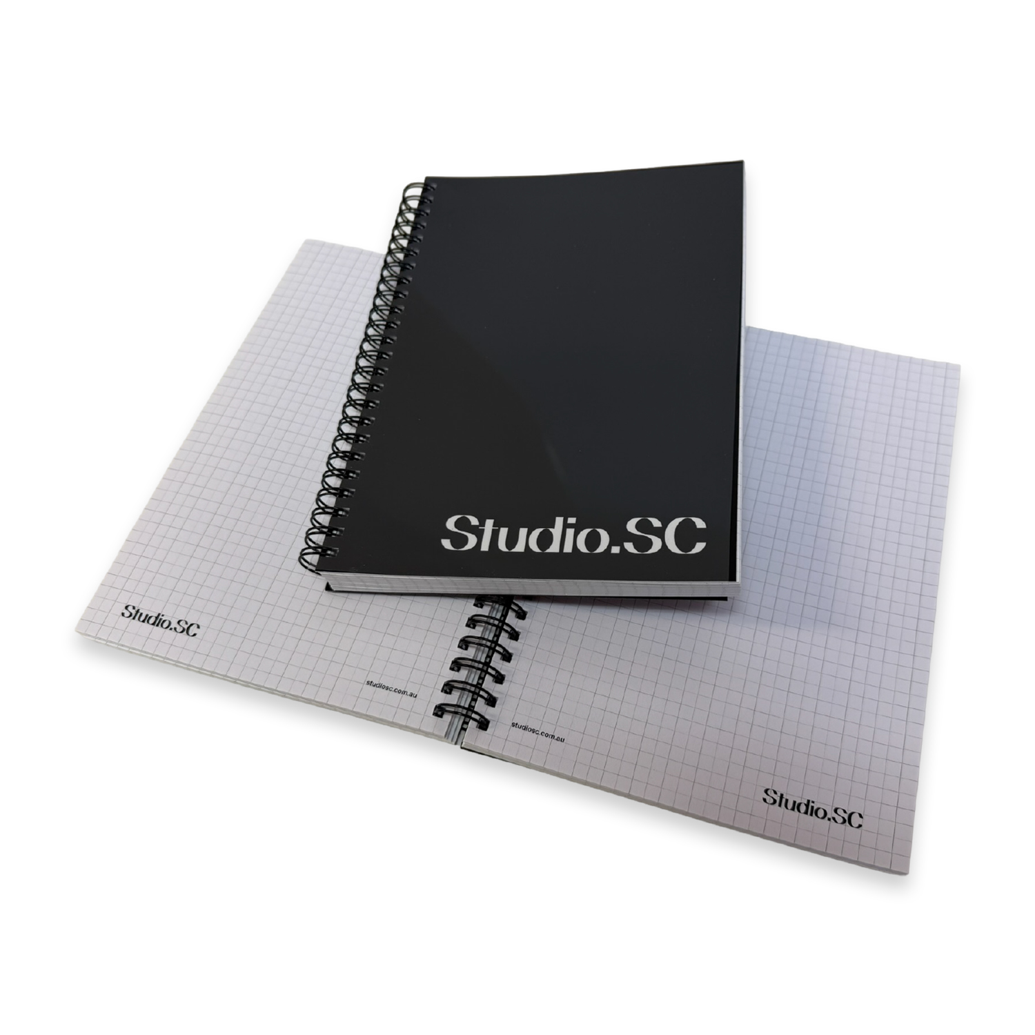 Black Palstic Cover Wire Bound Book With Grid Lines